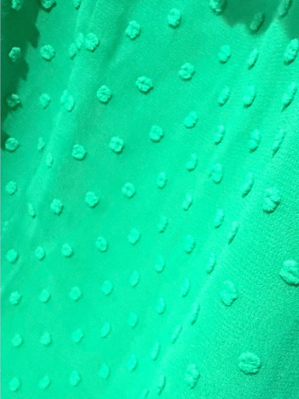 J. Crew Bright Green Swiss Dot Cap-Sleeve Blouse